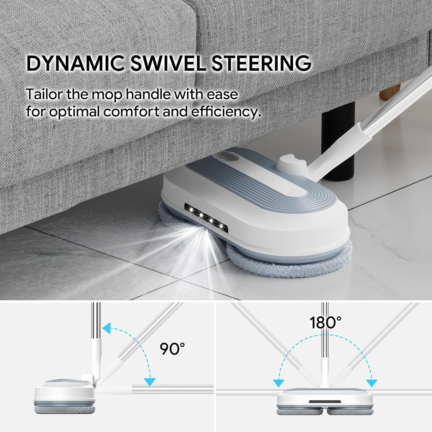 Pureova Dual-Motor Cordless Electric Spin Mop - Pureova Shop